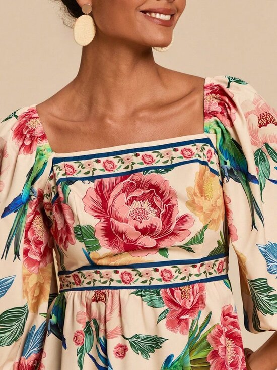 MODA ME COUTURE Dresses & Skirts - Multicolor Boho Women's Short Dress